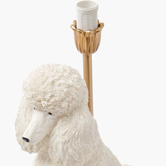Fifi Poodle Rechargeable Lamp with Red Velvet Bow Shade (18cm)